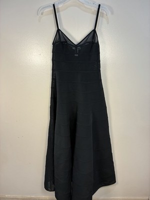 Atelier Victoria's Secret X Altuzarra Sheer Mesh Paneled Dress SP Black