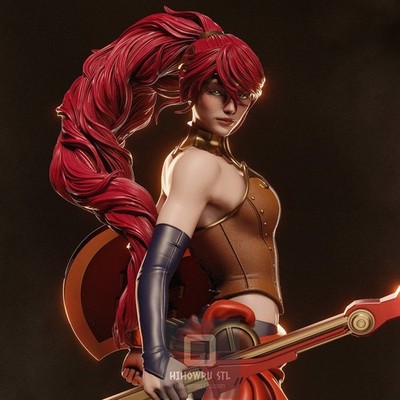 Pyrrha Nikos RWBY | Garage Kit DIY Figur Statue BEMALT 3D Modell