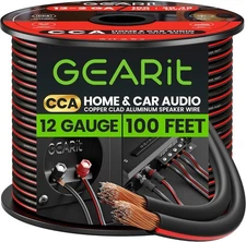 12AWG Speaker Wire, GearIT Pro Series 12 AWG Gauge Speaker Wire Cable (100 Feet 