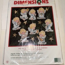 Dimensions Angelic Christmas Ornaments Cross Stitch Kit 8576 Set Of 8 Sealed