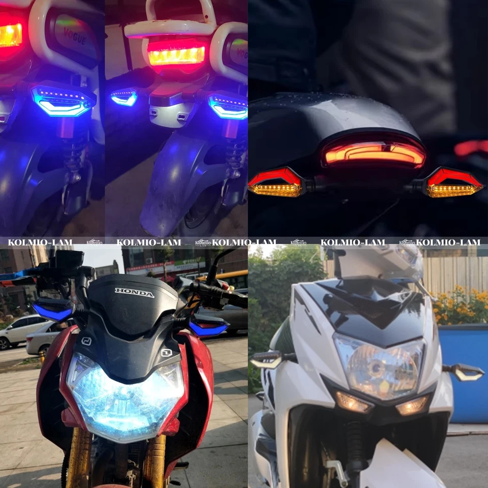 Универсальные совместимые указатели поворота для мотоциклов подходят для Honda Suzuki Kawasaki - Изображение 2 из 4