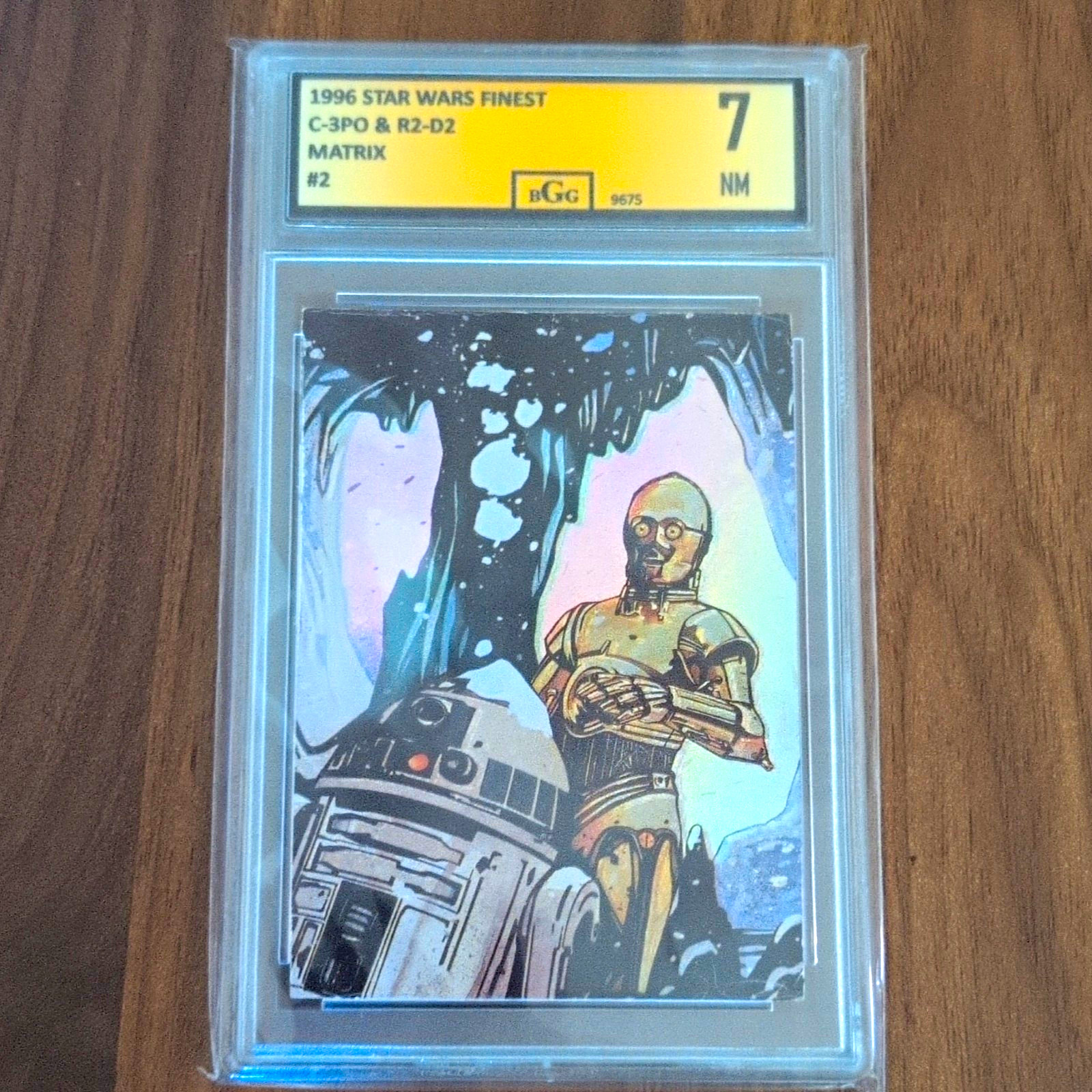 Topps 1996 Star Wars Finest Matrix Insert #2 C-3PO & R2-D2 BGG 7