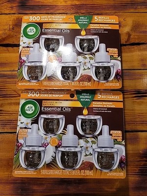 2 Pack Plug In Scented Oil Refill Paradise Retreat  Air Freshener Oils 5Pcs 