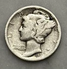 1931-D Mercury Dime - G - Good - 90% Silver