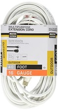 Master Electrician 02356-01ME 40-Feet Round Vinyl Outdoor Extension Cord, White