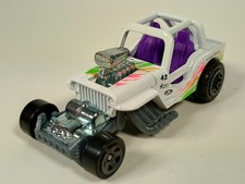 Custom '42 Jeep CJ-2A Hot Wheels 2020 Baja Blazers #139 White 1:64 Loose