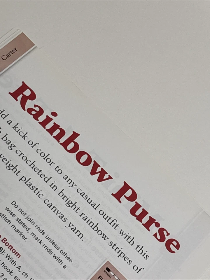 Rainbow Purse Crochet Pattern Page From Book - Image 2 of 4