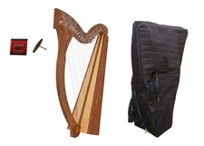 Roosebeck 29-String Minstrel Harp w/ Chelby Levers Gig Bag Extra Strings