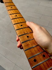 Floyd nut Stainless steel 22Fret satin Roasted Flame Maple Electric guitar Neck