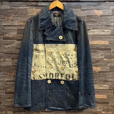 RRL Double RL Ralph Lauren MONTAUK POINT DENIM PEA COAT Size M