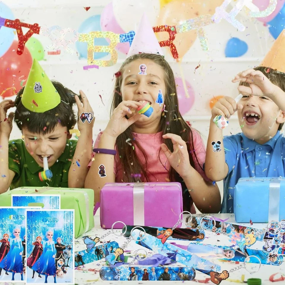 Favores de fiesta congelados, conjunto de bolsas de fiesta de cumpleaños Anna Elsa, decoraciones de fiesta congeladas Foto 3 de 4
