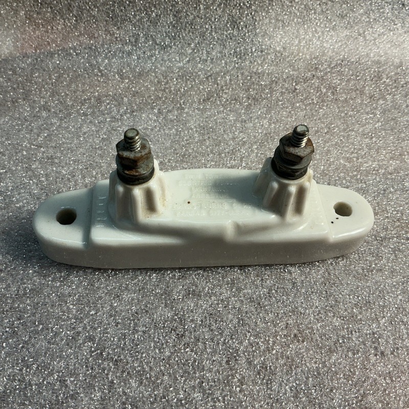 Vintage Twin Towers Lightning Arrestor White Porcelain