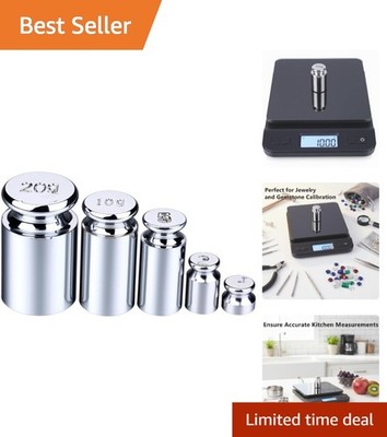 Versatile 5PC Calibration Weights Set for Jewelry, Craft & Kitchen Precision