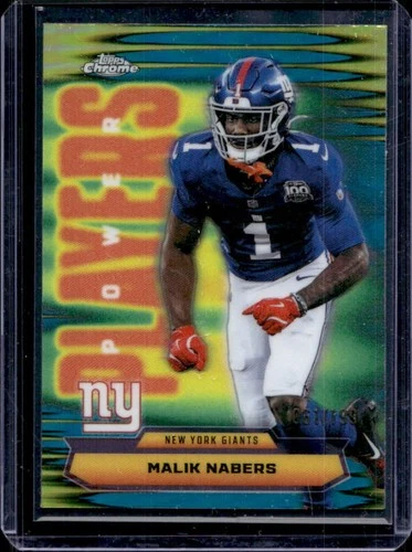 2025 Topps Chrome Malik Nabers Aqua Refractor (RAW)