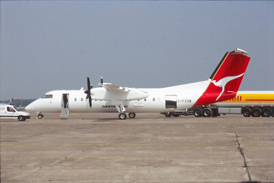 Dia C-FZHW Bombardier DHC-8-315Q QantasLink Flugzeug 35mm ungerahmt O44-5-1