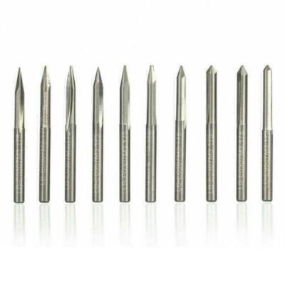 3.175 Shank Tip 0.1-0.5mm Router Bit V Shape Carbide End Mill Mini ...