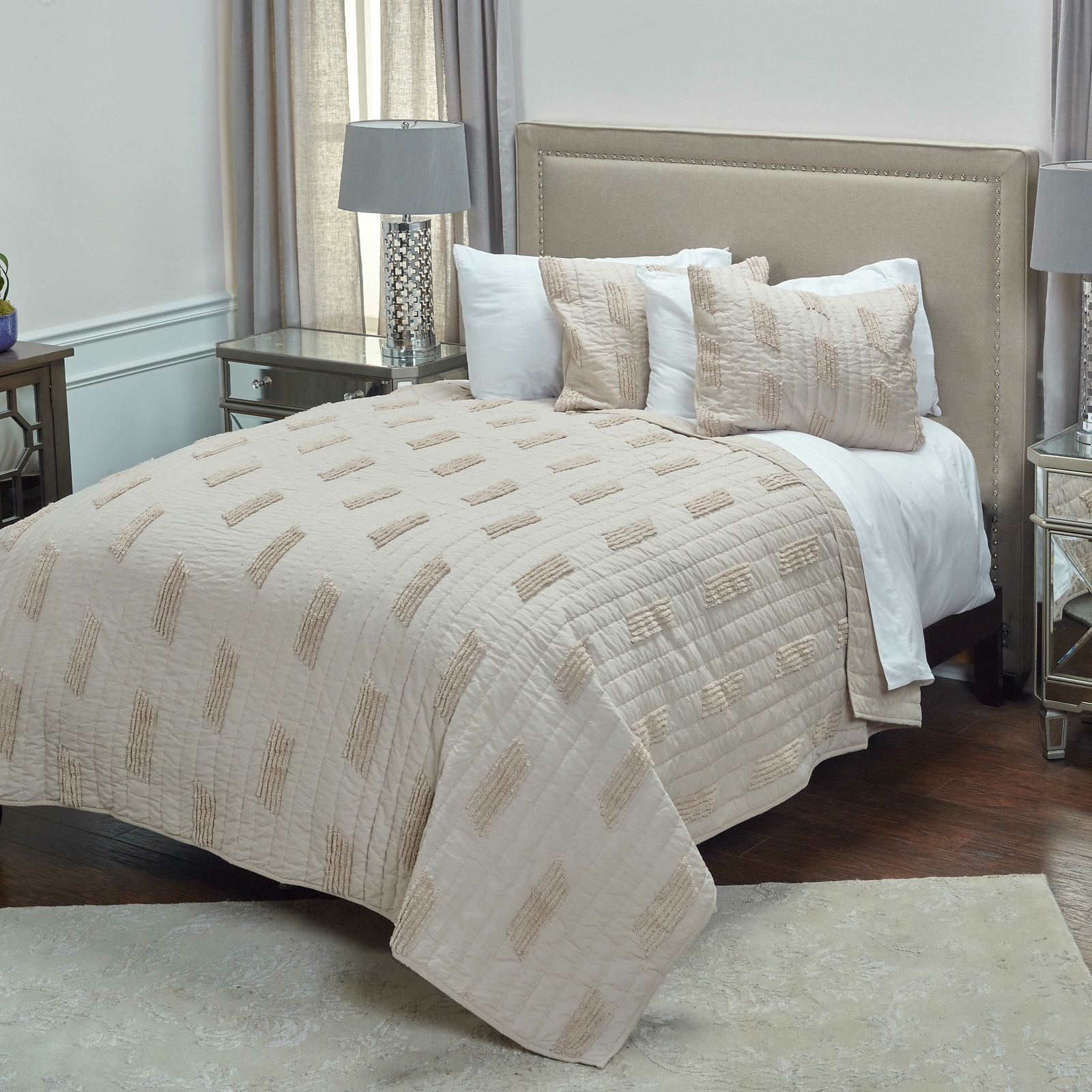 Rizzy Home Alice King Sham In Blossom Finish QLTBQ4234LI002036 Rizzy Home Alice King Sham In Blossom Finish QLTBQ4234LI002036
