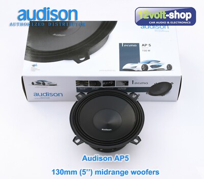 Audison AP5 130mm (5  ) midrange woofers; 50W Rms; 4 ; a pair (2pieces)