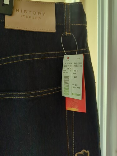 HISTORY ICEBERG Made in Italy Men’s 38R Denim Blue Jeans DAFFY DUCK *NWT* - Picture 7 of 15