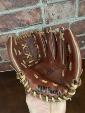 Wilson Baseball Glove A2614 Fieldmaster Nylon Stiched 9.5 inches Griptite Pocket