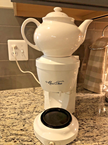 Mrs. Tea Hot Tea Maker by Mr Coffee 6 Cup White Tea Time Lady Dainty Size Works