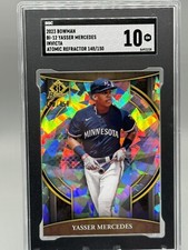 Yasser Mercedes ✨RC✨2023 Bowman ✨ Invicta Atomic Refractor✨ #BI-12✨ /150 ✨SGC 10