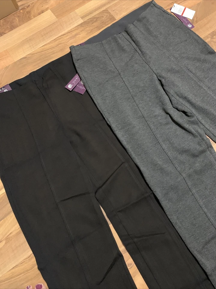 GLORIA VANDERBILT Mujer Jolie Elastizado Recto Leggings Pantalones Negro Gris 6-18 Var Foto 2 de 4