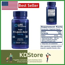 Super R-Lipoic Acid 240mg - 60 Vegetarian Capsules for Vitality