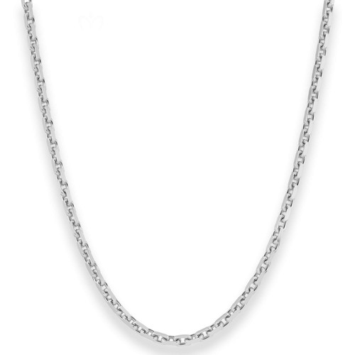 Collana In Argento 925 Con Catena Ancorata Diamantata 60Cm - Picture 3 of 3