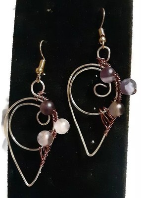 Amethyst Wire Earrings