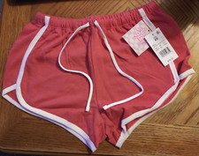Ascot and Hart Size XS Red/Pink/White Trim Shorts Stretch 2.5" Inseam 12-15" W