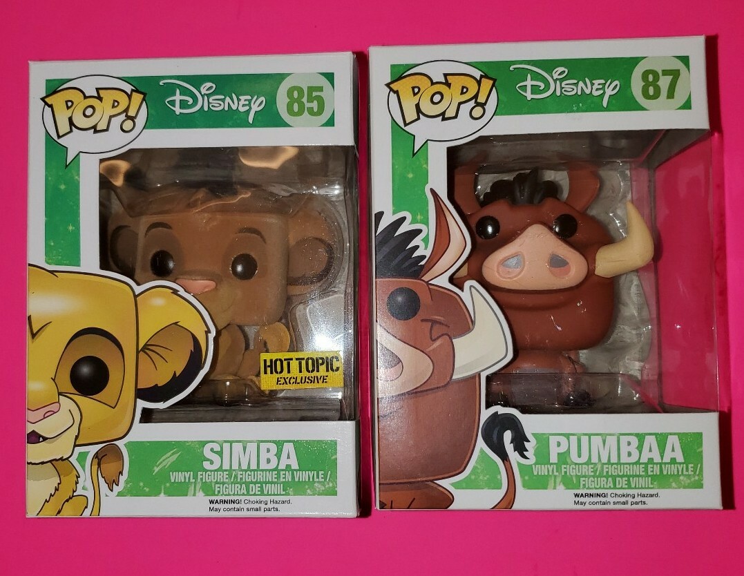 Lote Funko Pop Disney El Rey León. Simba, Pumba