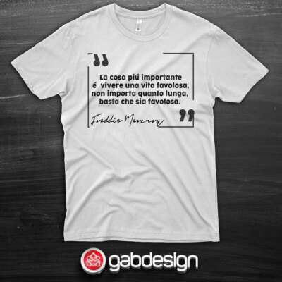 Frasi Freddie Mercury T-Shirt - 100% Baumwolle