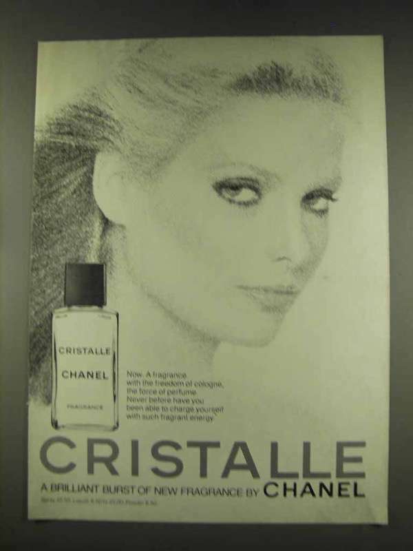 1977 Chanel Cristalle Perfume Ad Vibrant Citrus Floral Scent