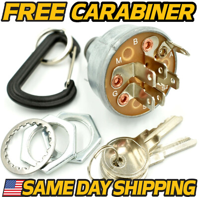 Ignition Key Switch Fits John Deere Z-Trak Z710 Z710A Z720 Z720A - w/2 KEYS