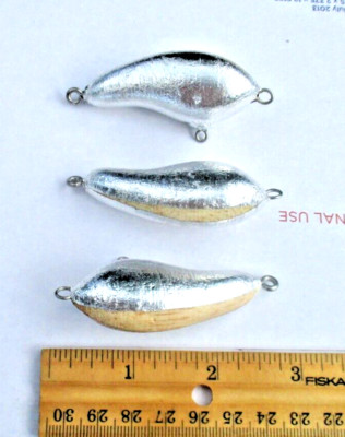 3ct BALSA WOOD CRANKBAIT BLANKS Rounded Bodies Bass Fishing Lures Crankbaits