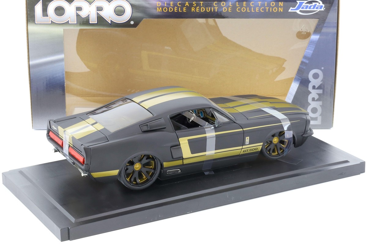 1:18 Jada Toys 1967 Ford Mustang Shelby GT-500 Coupe Matte Black