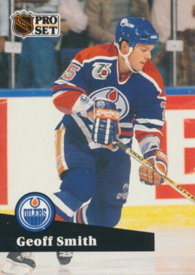 1991-92 Pro Set French #384 GEOFF SMITH - Edmonton Oilers