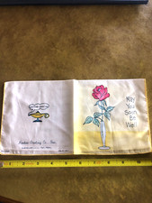 Vtg Hankie Handkerchief Hankee Greeting Co. ''May you soon be well' Made in USA