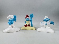 Retired Lot of 3 x 2017 McDonalds Happy Meal Toys SMURFS Painter/Chef/Smurfette