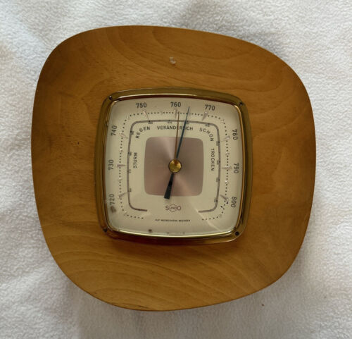 Sehr schönes, elegantes Barometer / Sundo  / Holz Vintage Mid Century - Bild 1 von 4