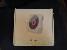 CD Player Portable w/USB Adapter Bluetooth White LED Screen Display