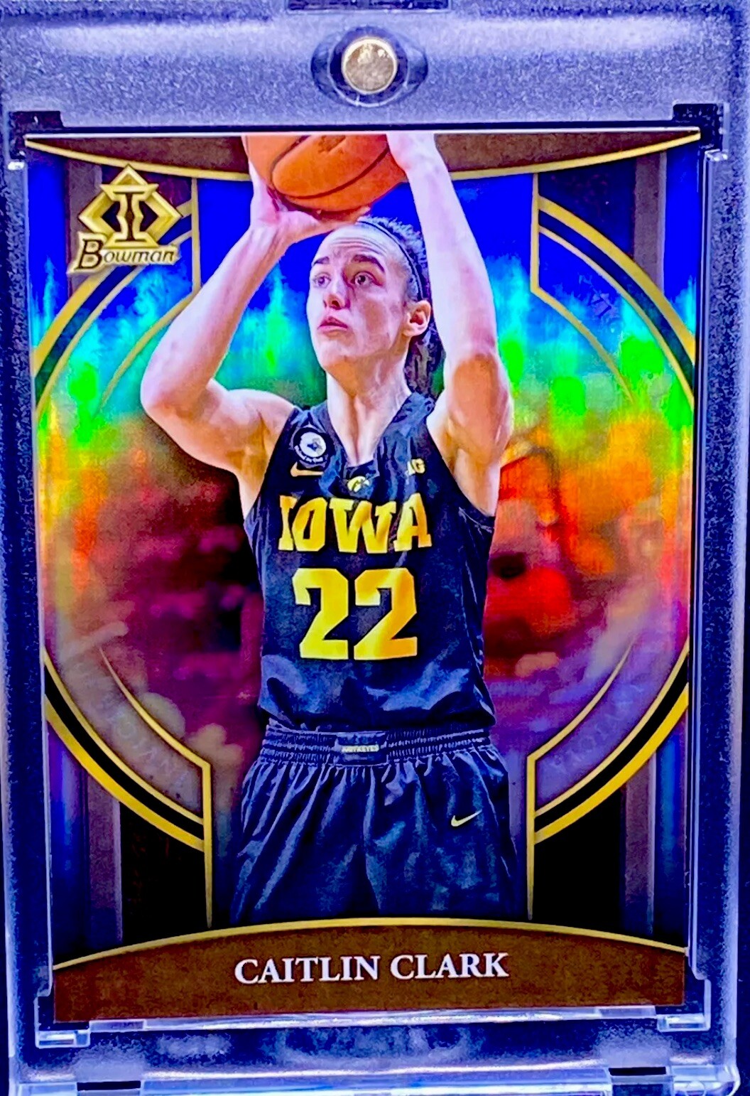 CAITLIN CLARK ROOKIE REFRACTOR SP Insert Topps Holo - IOWA - FEVER RARE HOLO