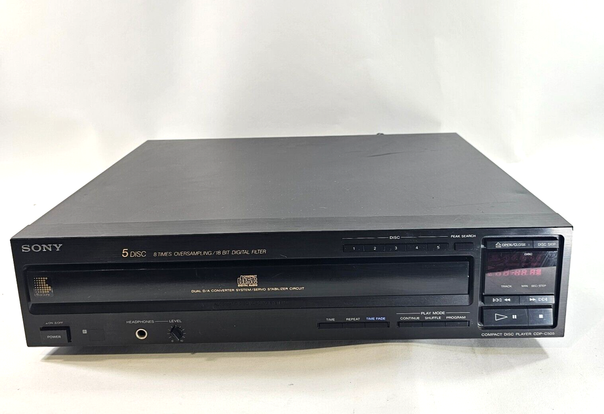 Sony CDP-C505 5 Disc CD Changer - Tested and Working - No