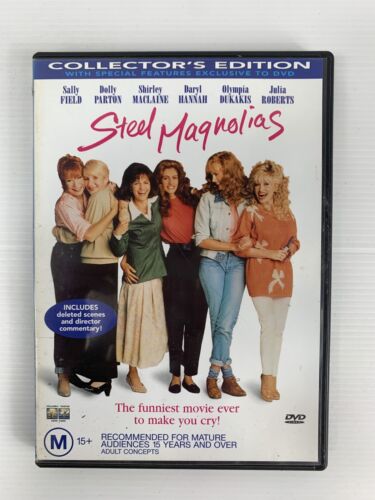 Steel Magnolias Sally Field Dolly Parton DVD R4 Mint Disc - Picture 1 of 4