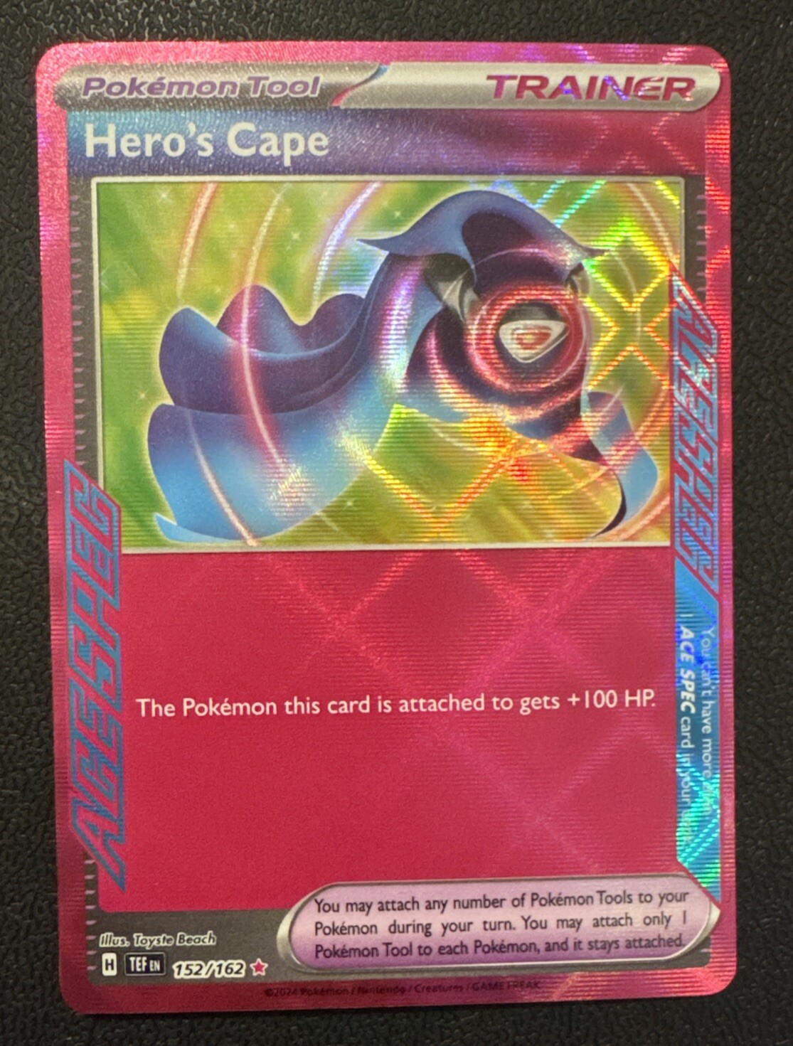 Hero's Cape 152/162 Scarlet and Violet: Temporal Forces ACESPEC NM