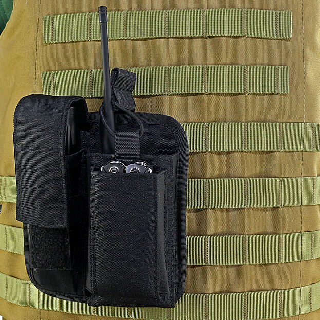 Molle Tool Holster Sheath Flashlight Pouch Universal Multi Pockets Radio Pouch