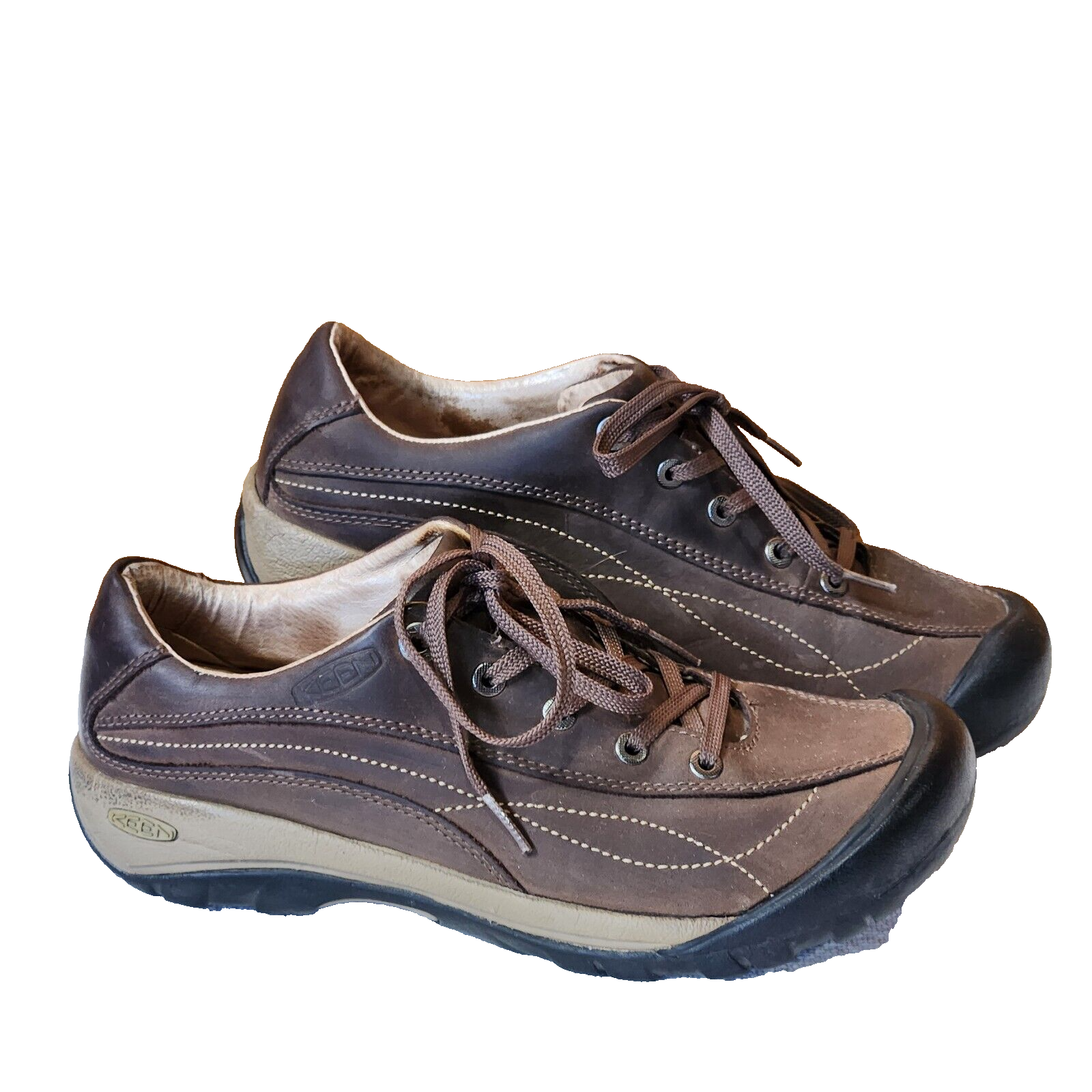 Scarpe stringate Keen donna Austin pelle marrone comode casual Oxford taglia 8 5