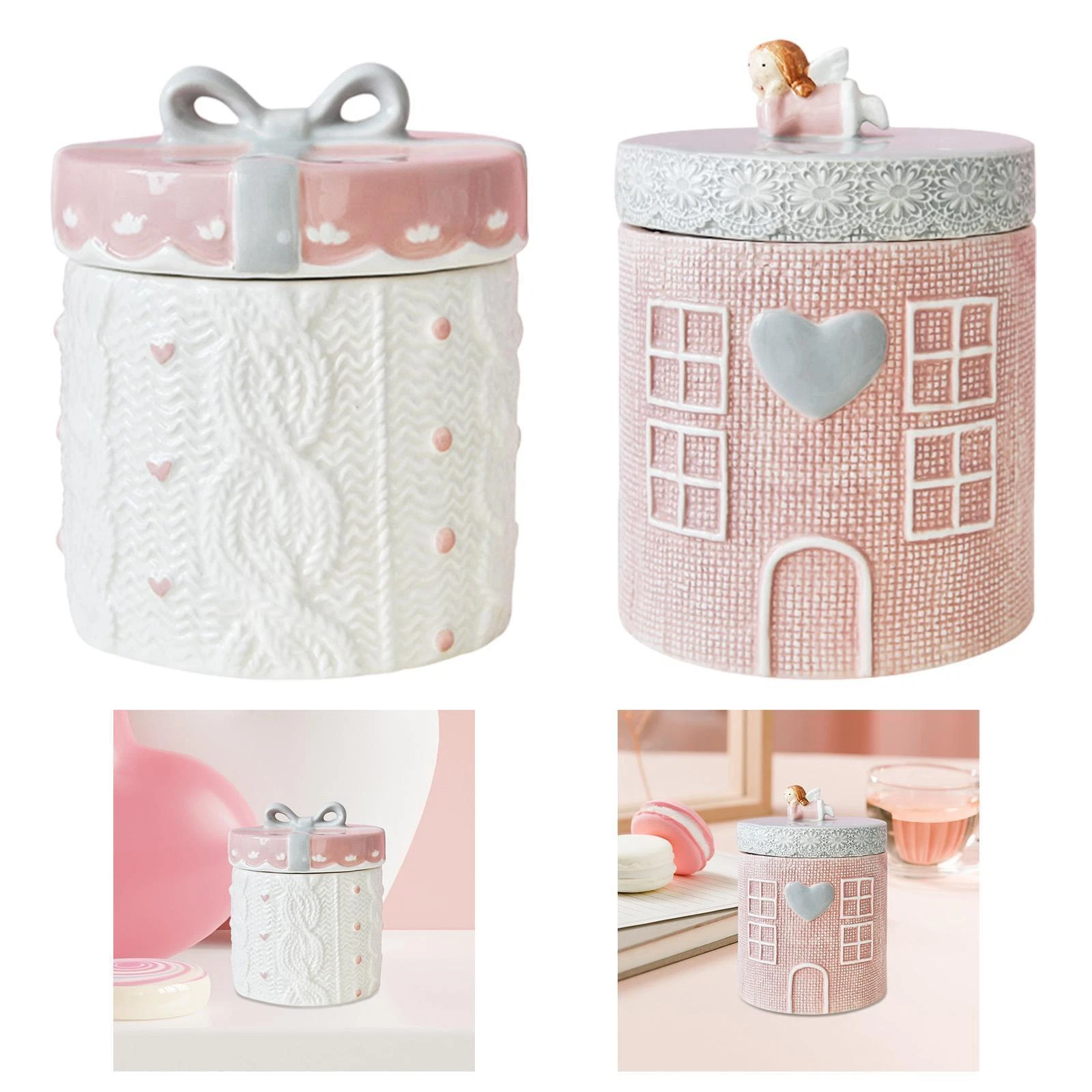 Ceramic Kitchen Canister Storage Jar Sealed