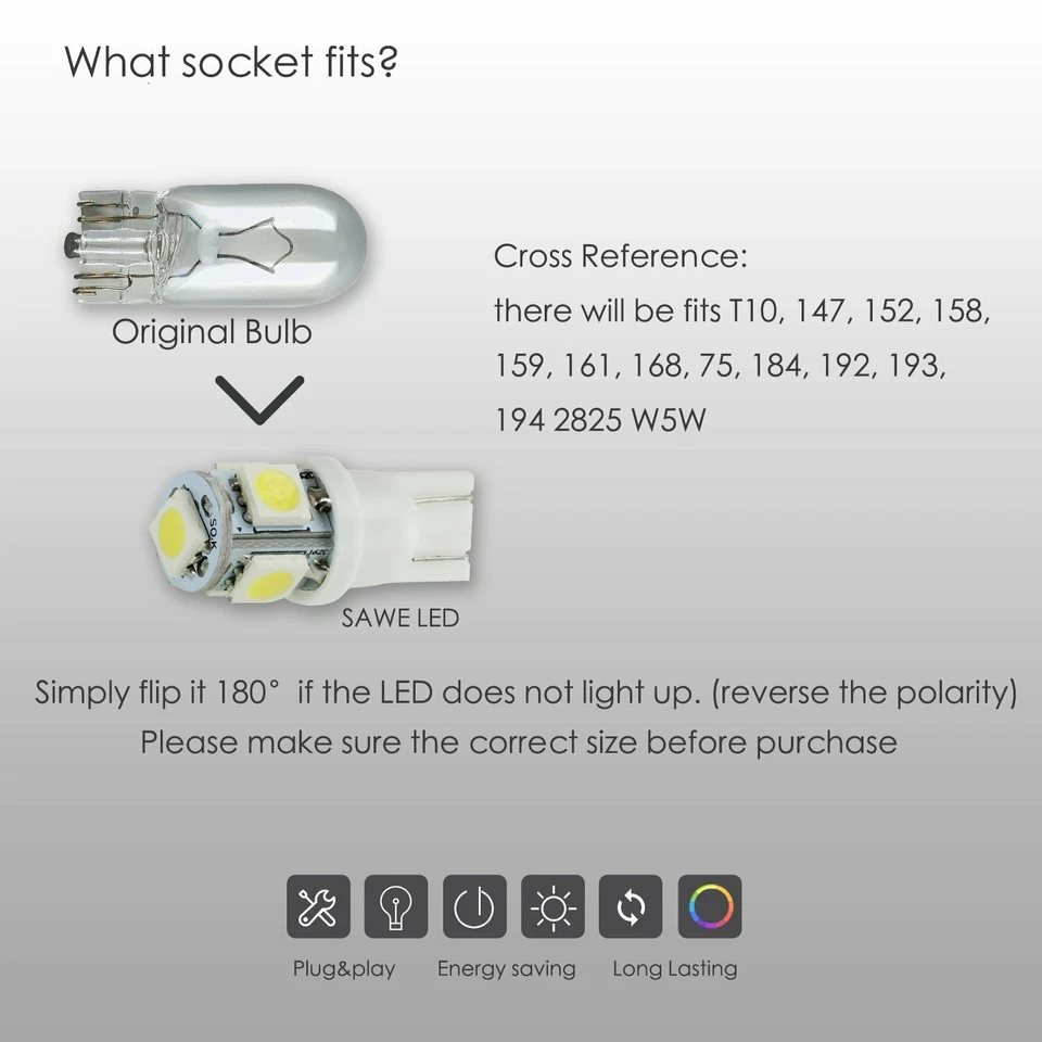 17 x White LED Interior Reverse Light Bulb Package For 2011 - 2013 Infiniti QX56 - Image 3 of 4
